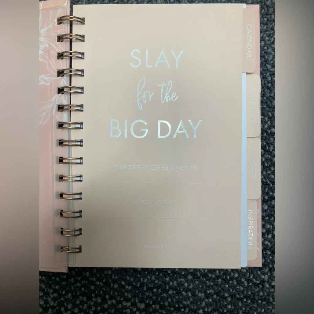 Miss to Mrs shop Future Mrs Organizer wedding planner hardcover wire bound pink